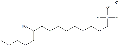 10-Hydroxypentadecane-1-sulfonic acid potassium salt Struktur