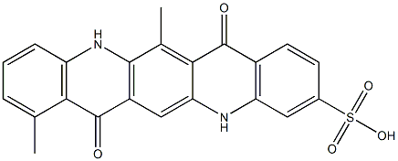 5,7,12,14-Tetrahydro-8,13-dimethyl-7,14-dioxoquino[2,3-b]acridine-3-sulfonic acid Struktur