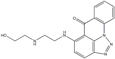 5-[2-(2-Hydroxyethylamino)ethylamino]-6H-[1,2,3]triazolo[4,5,1-de]acridin-6-one Struktur