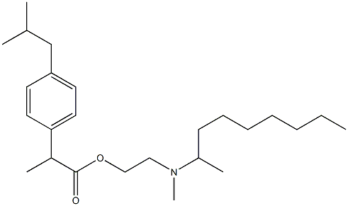 2-(4-Isobutylphenyl)propionic acid 2-[dimethyl(octyl)aminio]ethyl ester Struktur