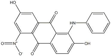 1-Anilino-2,7-dihydroxy-5-nitroanthraquinone Struktur