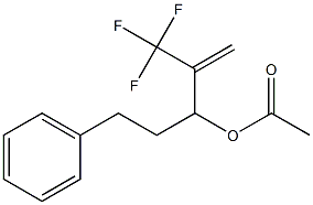 Acetic acid 1-(2-phenylethyl)-2-trifluoromethyl-2-propenyl ester Struktur