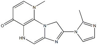 1-Methyl-8-(2-methyl-1H-imidazol-1-yl)imidazo[1,2-a]pyrido[3,2-e]pyrazin-4(5H)-one Struktur