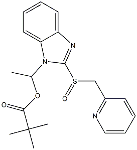 1-(1-Pivaloyloxyethyl)-2-[(2-pyridinyl)methylsulfinyl]-1H-benzimidazole Struktur