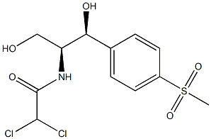 N-[(1S,2S)-1-(Hydroxymethyl)-2-hydroxy-2-[4-(methylsulfonyl)phenyl]ethyl]dichloroacetamide Struktur