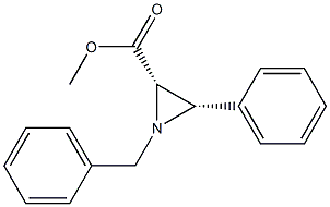 (2S,3S)-1-Benzyl-3-phenylaziridine-2-carboxylic acid methyl ester Struktur