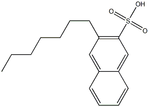 3-Heptyl-2-naphthalenesulfonic acid Struktur