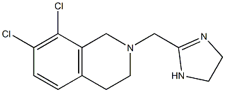 2-[[(1,2,3,4-Tetrahydro-7,8-dichloroisoquinolin)-2-yl]methyl]-4,5-dihydro-1H-imidazole Struktur