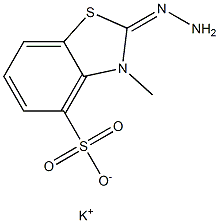 2-Hydrazono-2,3-dihydro-3-methyl-4-benzothiazolesulfonic acid potassium salt Struktur