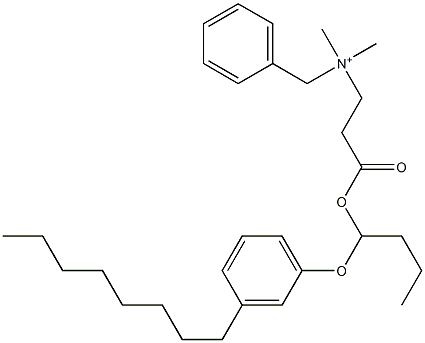 N,N-Dimethyl-N-benzyl-N-[2-[[1-(3-octylphenyloxy)butyl]oxycarbonyl]ethyl]aminium Struktur