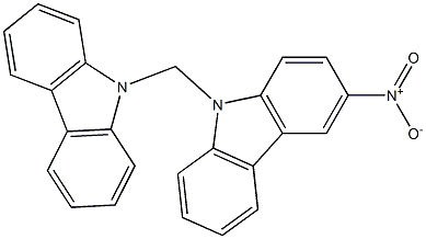 3-Nitro[9,9'-methylenebis(9H-carbazole)] Struktur