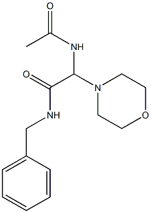 2-Acetylamino-2-morpholino-N-benzylacetamide Struktur