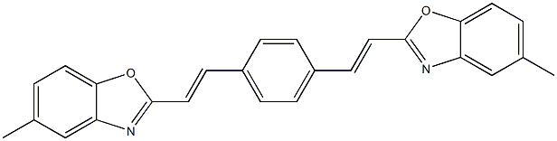 2,2'-[1,4-Phenylenebis[(E)-1,2-ethenediyl]]bis[5-methylbenzoxazole] Struktur