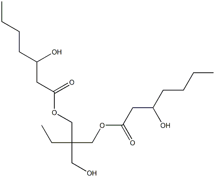 Bis(3-hydroxyheptanoic acid)2-ethyl-2-(hydroxymethyl)-1,3-propanediyl ester Struktur