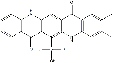 5,7,12,14-Tetrahydro-2,3-dimethyl-7,14-dioxoquino[2,3-b]acridine-6-sulfonic acid Struktur