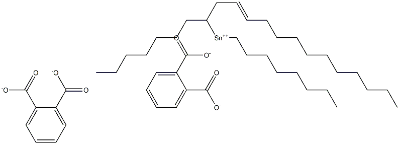 Bis[phthalic acid 1-(2-tridecenyl)]dioctyltin(IV) salt Struktur