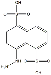 4-Hydrazino-1,5-naphthalenedisulfonic acid Struktur