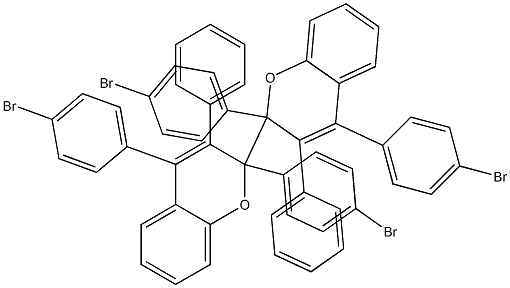 2,2',4,4'-Tetra(p-bromophenyl)-3,3'-diphenyl-2,2'-bi(2H-1-benzopyran) Struktur