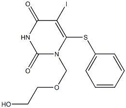 1-(2-Hydroxyethoxymethyl)-6-phenylthio-5-iodouracil Struktur