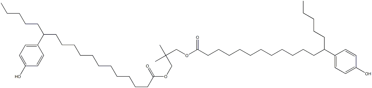 Bis[13-(4-hydroxyphenyl)stearic acid]2,2-dimethylpropane-1,3-diyl ester Struktur