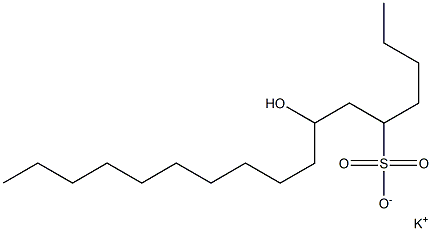 7-Hydroxyheptadecane-5-sulfonic acid potassium salt Struktur