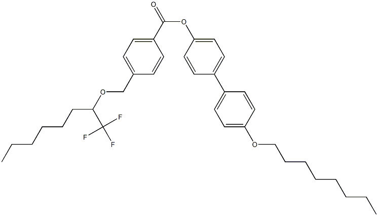 4-[[1-(Trifluoromethyl)heptyl]oxymethyl]benzoic acid 4'-octyloxy-1,1'-biphenyl-4-yl ester Struktur