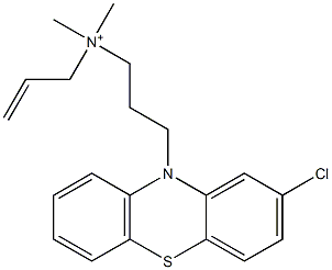 N-Allyl-N,N-dimethyl-3-(2-chloro-10H-phenothiazin-10-yl)-1-propanaminium Struktur