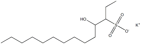 4-Hydroxytetradecane-3-sulfonic acid potassium salt Struktur