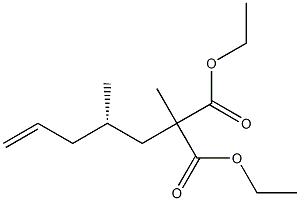 (+)-2-Methyl-2-[(S)-2-methyl-4-pentenyl]malonic acid diethyl ester Struktur