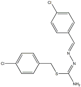 1-(4-Chlorobenzylidene)-3-[(4-chlorobenzyl)thio]-1,2,4-triaza-2-butene Struktur