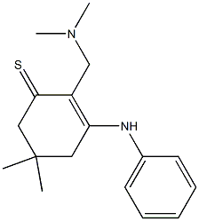 2-[(Dimethylamino)methyl]-3-phenylamino-5,5-dimethyl-2-cyclohexene-1-thione Struktur