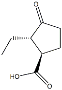 (1R,2S)-2-Ethyl-3-oxocyclopentane-1-carboxylic acid Struktur