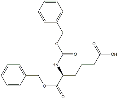 [S,(-)]-2-[[(Benzyloxy)carbonyl]amino]hexanedioic acid hydrogen 1-benzyl ester Struktur