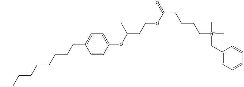 N,N-Dimethyl-N-benzyl-N-[4-[[3-(4-nonylphenyloxy)butyl]oxycarbonyl]butyl]aminium Struktur