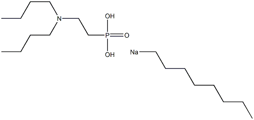 2-(Dibutylamino)ethylphosphonic acid octyl=sodium ester salt Struktur