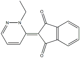 2-[2-Ethyl-pyridazin-3(2H)-ylidene]indane-1,3-dione Struktur