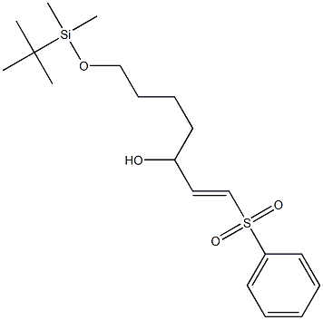 (E)-7-(tert-Butyldimethylsiloxy)-1-(phenylsulfonyl)-1-hepten-3-ol Struktur