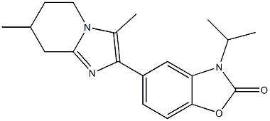 5-[(3,7-Dimethyl-5,6,7,8-tetrahydroimidazo[1,2-a]pyridin)-2-yl]-3-isopropylbenzoxazol-2(3H)-one Struktur