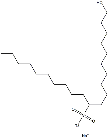 1-Hydroxyhenicosane-11-sulfonic acid sodium salt Struktur