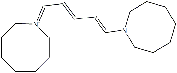 1-[5-[(3,4,5,6,7,8-Hexahydroazocin)-1(2H)-yl]-2,4-pentadienylidene]octahydroazocin-1-ium Struktur