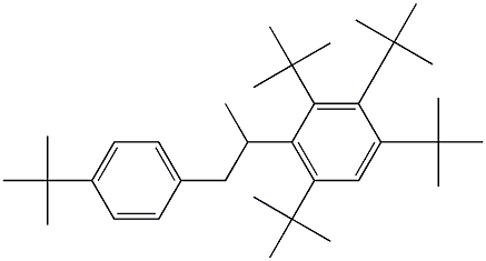 2-(2,3,4,6-Tetra-tert-butylphenyl)-1-(4-tert-butylphenyl)propane Struktur