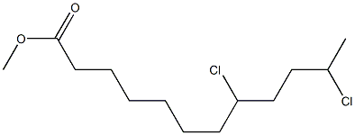 8,11-Dichlorododecanoic acid methyl ester Struktur