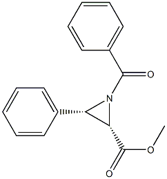 (2S,3S)-1-Benzoyl-3-phenylaziridine-2-carboxylic acid methyl ester Struktur