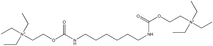 2,2'-[Hexamethylenebis[[(imino)carbonyl]oxy]]bis(N,N,N-triethylethanaminium) Struktur