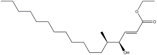 (2E,4S,5R)-4-Hydroxy-5-methyl-2-heptadecenoic acid ethyl ester Struktur