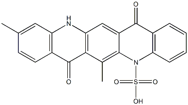 5,7,12,14-Tetrahydro-6,10-dimethyl-7,14-dioxoquino[2,3-b]acridine-5-sulfonic acid Struktur