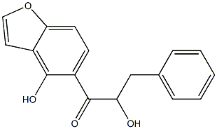 2-Hydroxy-1-(4-hydroxybenzofuran-5-yl)-3-phenyl-1-propanone Struktur