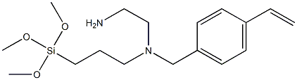 N-(p-Vinylbenzyl)-N-[3-(trimethoxysilyl)propyl]ethylenediamine Struktur