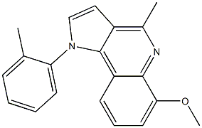 1-(2-Methylphenyl)-4-methyl-6-methoxy-1H-pyrrolo[3,2-c]quinoline Struktur