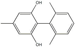 5-Methyl-2-(2,6-dimethylphenyl)benzene-1,3-diol Struktur